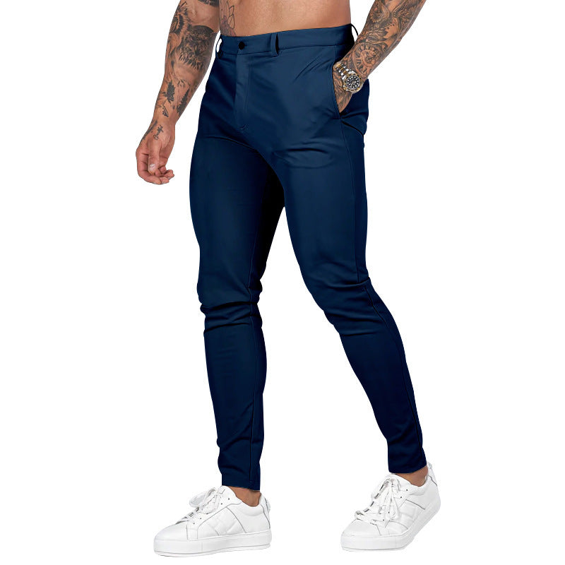 Herren Slim-Fit Chinohose mit modernem Design und elastischem Bund