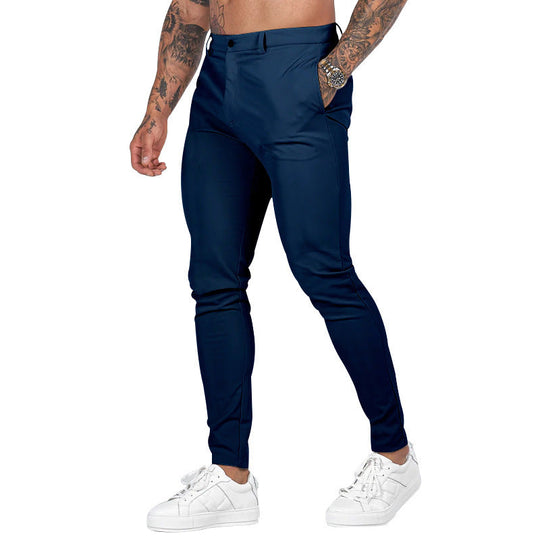 Herren Slim-Fit Chinohose mit modernem Design und elastischem Bund