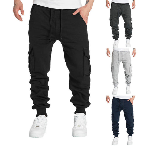 Herren Cargo-Jogginghose mit elastischem Bund und praktischen Seitentaschen
