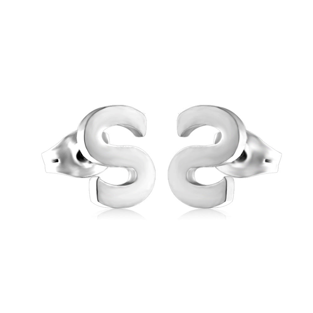 Damen elegante Buchstaben-Ohrstecker Shop Nory