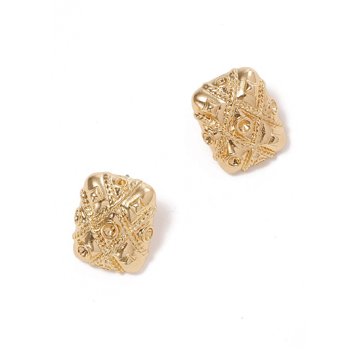Damen Ohrstecker mit kunstvollem Golddesign Shop Nory