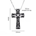 Damen Kreuzanhänger mit detailliertem keltischen Design und robustem Edelstahl Shop Nory