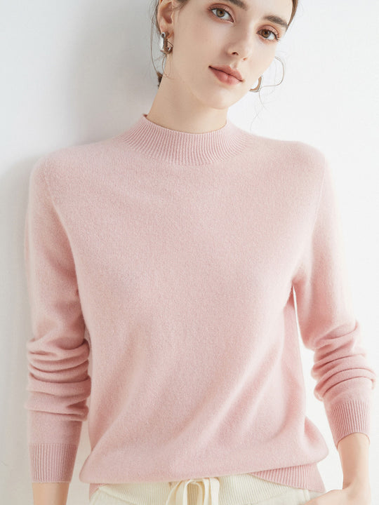Damen Kurz-Mockneck-Pullover aus Kaschmir‑Look mit leichter Flauschoptik Shop Nory