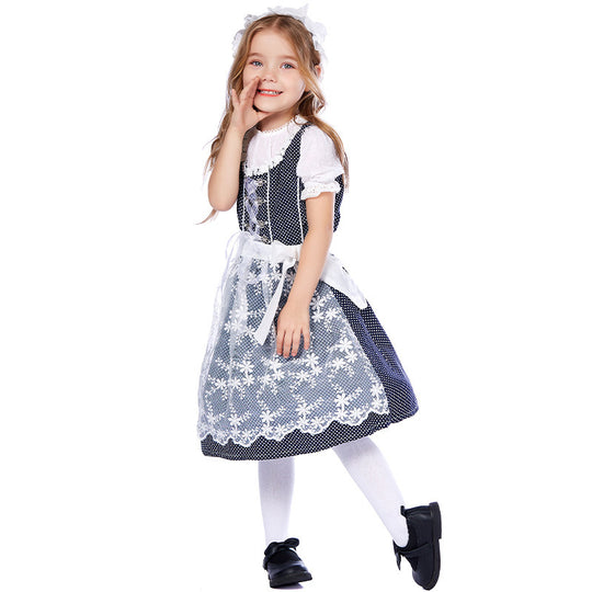 Damen nan traditionelles Dirndlkleid mit Spitzenbluse und bestickter Tüllschürze Shop Nory