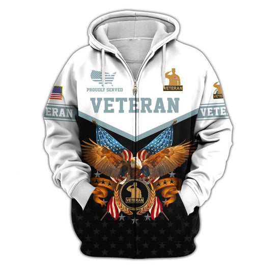 Herren Kapuzensweater mit amerikanischem Veteranenmotiv Shop Nory