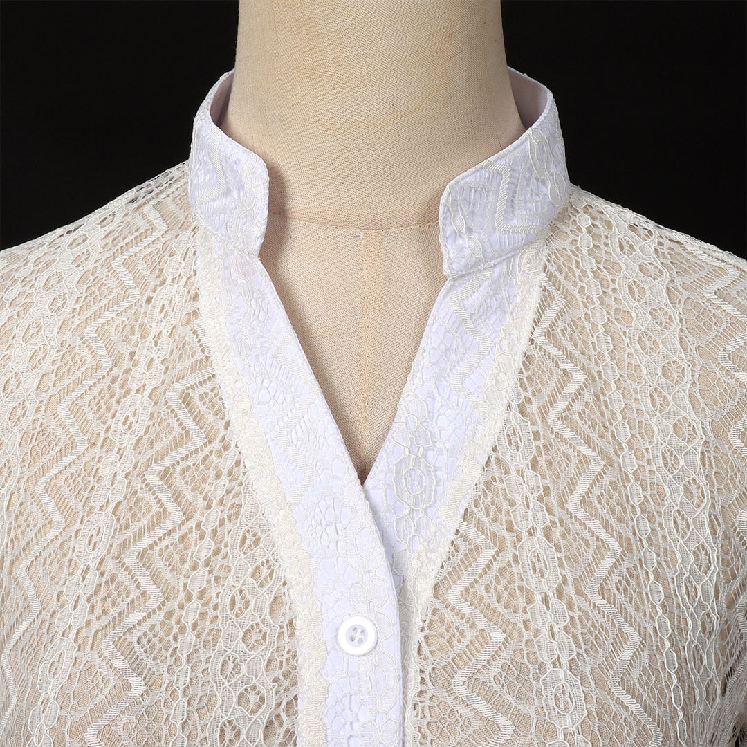 Damen nan zarter Spitzenbolero mit Stehkragen und kurzem Taillenschnitt Shop Nory
