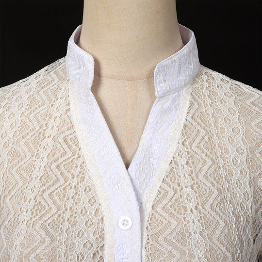 Damen nan zarter Spitzenbolero mit Stehkragen und kurzem Taillenschnitt Shop Nory