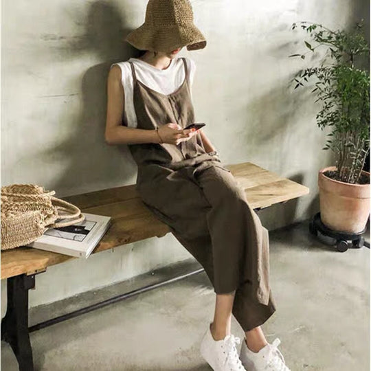 Damen Latzhose Im Lässigen Stil mit Verstellbaren Trägern und Großem Komfort Shopnory