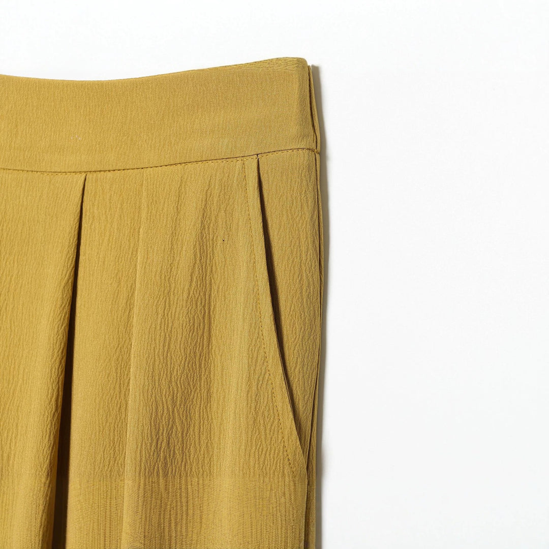 Damen Haremshose mit hohem Bund, Plissee-Falten und geknoteten Bündchen Shop Nory
