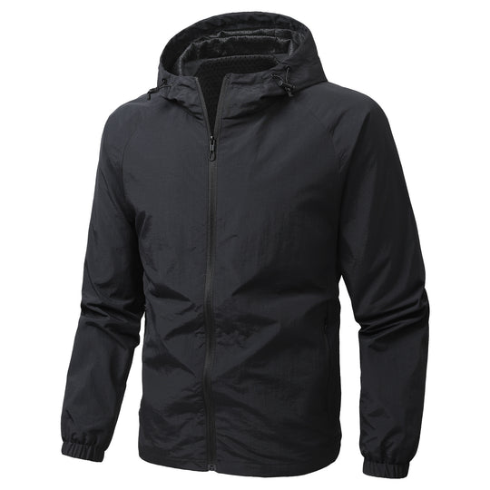 Herren Leichte Kapuzen-Übergangsjacke mit wind- und wasserabweisendem Funktionsmaterial Shop Nory
