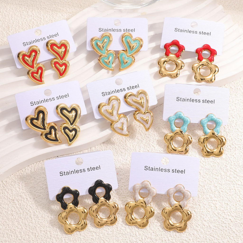 Damen Ohrhänger im verspielten Herzdesign Shop Nory