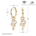 Damen Ohrhänger mit elegantem Schlangenmotiv aus hochwertigem 925 Sterling Silber und funkelnden Zirkonia Shop Nory