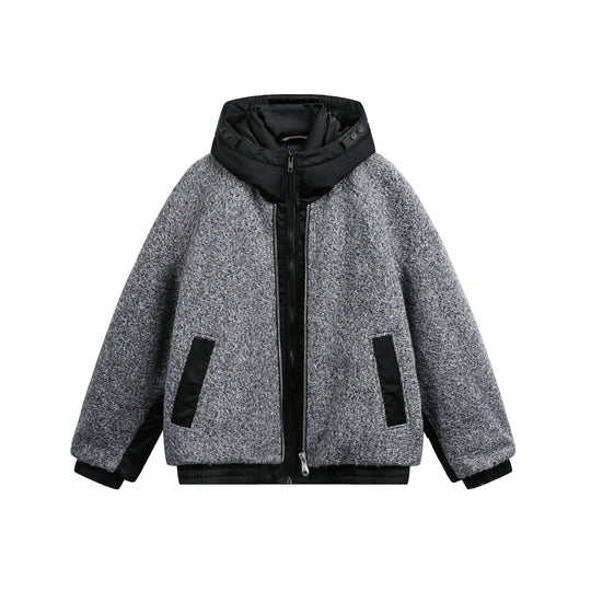 Damen Oversize Wollmix Bomberjacke mit gesteppter Kapuze Shop Nory