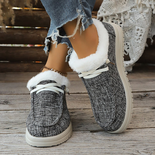 Damen Gefütterte Slip-On-Pantoletten mit Teddyfutter und profilierter Plateau-Sohle Shop Nory