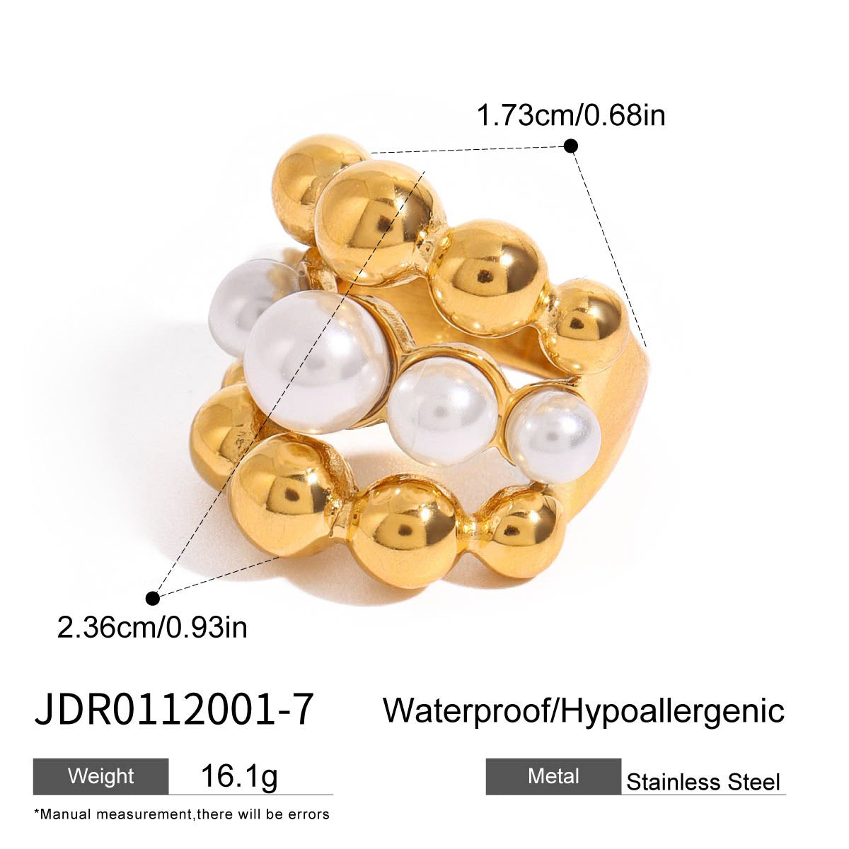 Damen Offener Ring mit kunstvollem Design aus hypoallergenem Edelstahl Shop Nory