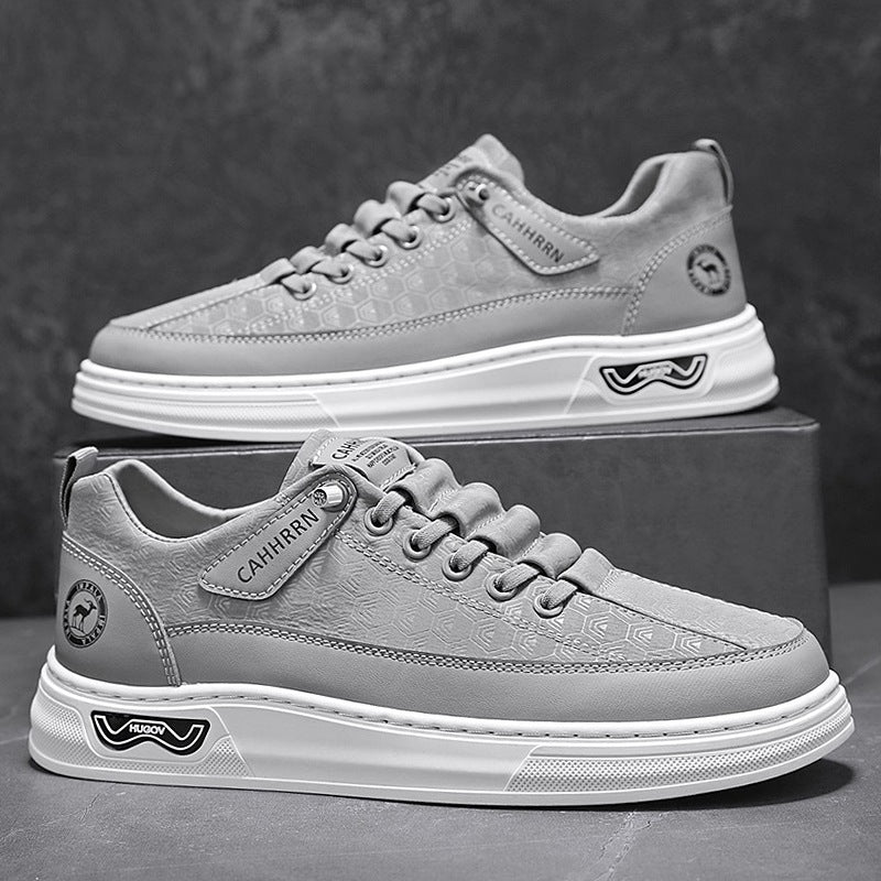 Herren Lässige Low-Top Sneaker mit geprägter Wabenstruktur und dämpfender Plateausohle Shopy Nory