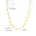 Damen elegante Goldplattierte Halskette mit geometrischen Anhängern Shop Nory