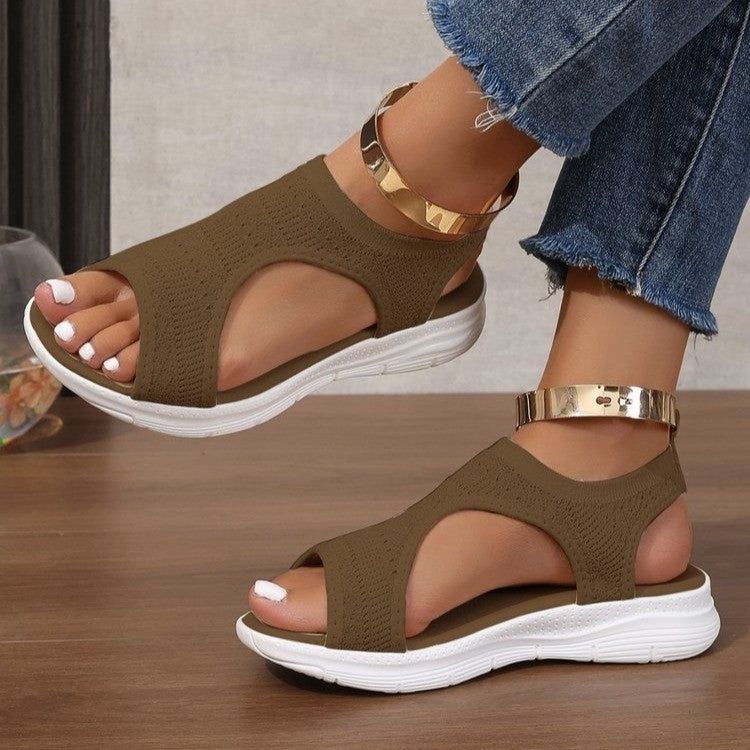 Damen Sportliche Strick-Sandalen mit atmungsaktivem Obermaterial und dämpfender Laufsohle Shop Nory