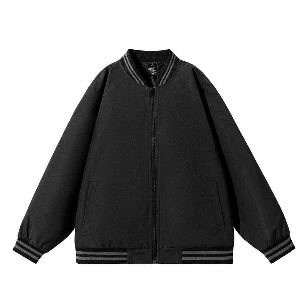 Herren Weite Oversize-Bomberjacke im Utility-Look mit gestreiften Rippbündchen und durchgehendem Reißverschluss Shop Nory