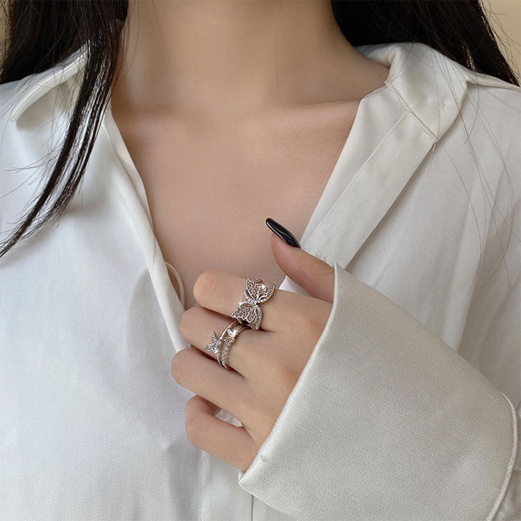 Damen Verspielter Ring mit Meerestern-Design und feinen Zirkonia Shop Nory