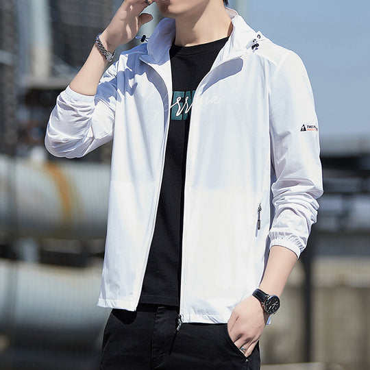 Herren Ultraleichte Wind- und Regenjacke mit Kapuze, Packfunktion und Reißverschlusstaschen Shop Nory