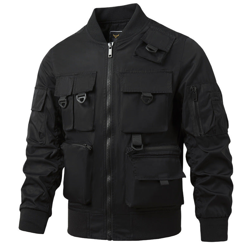 Herren Utility‑Bomberjacke mit multifunktionalem Taschensystem und leichtem Nylonmaterial Shop Nory