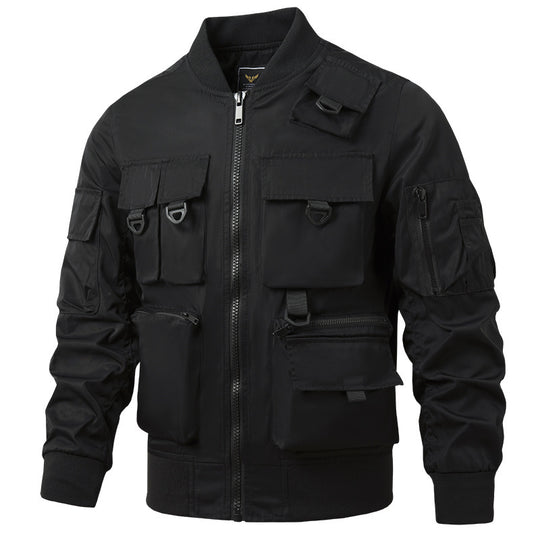 Herren Utility‑Bomberjacke mit multifunktionalem Taschensystem und leichtem Nylonmaterial Shop Nory