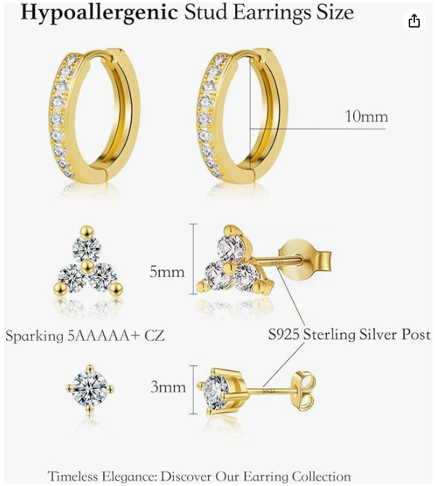 Damen Ohrstecker im eleganten Design mit funkelnden Zirkonia Shop Nory