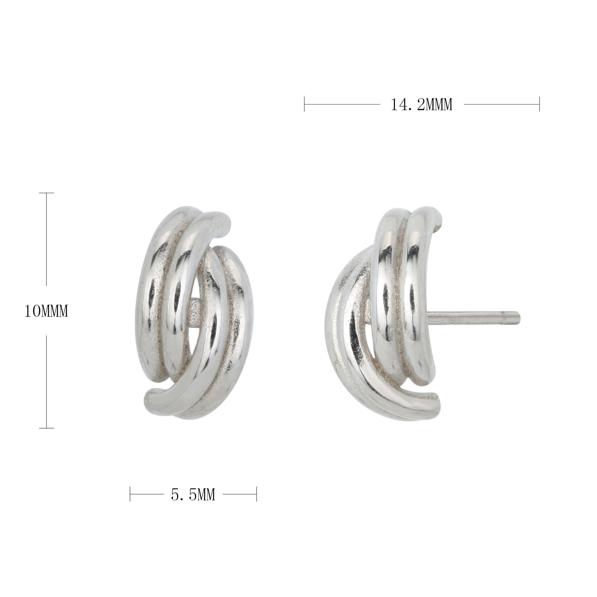 Damen Ohrstecker im eleganten Wickeldesign Shop Nory