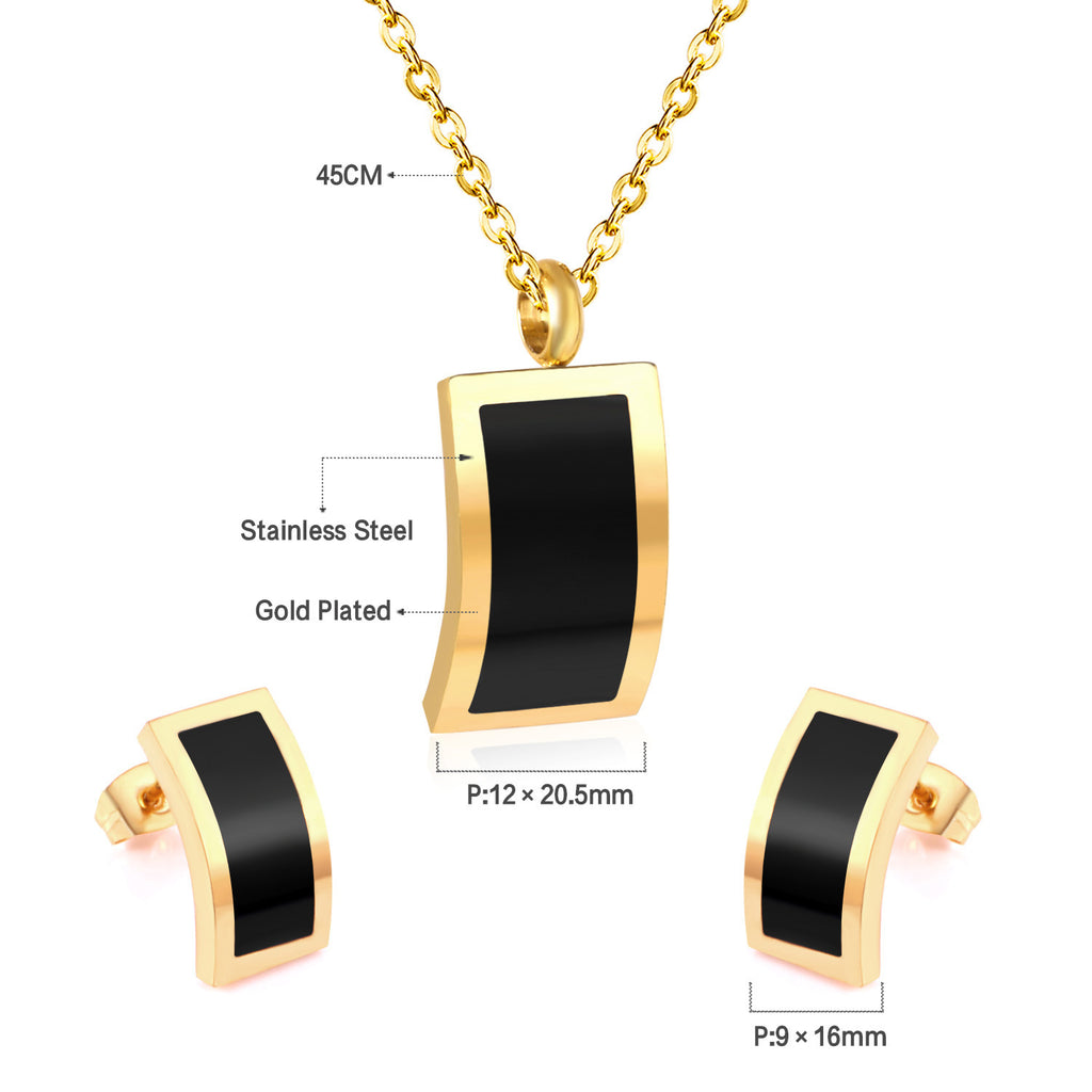 Damen Schmuckset aus hochwertigem Edelstahl mit modernem Design Shop Nory