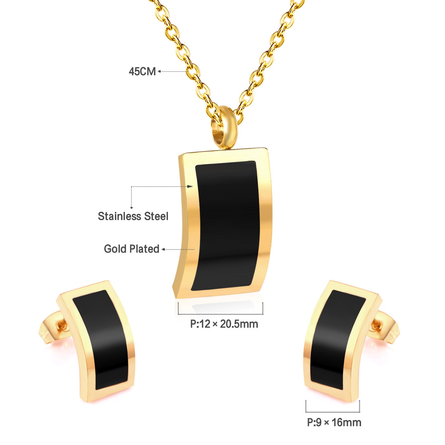 Damen Schmuckset aus hochwertigem Edelstahl mit modernem Design Shop Nory