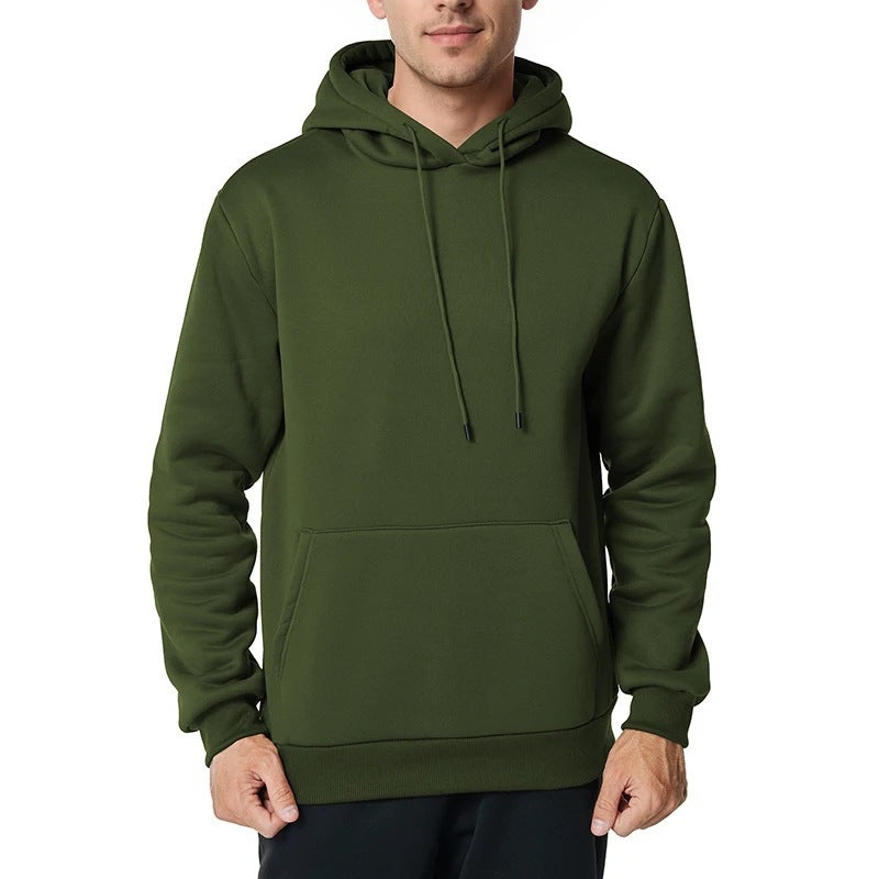 Herren nan minimalistischer Kapuzenpullover mit weichem Fleece-Innenfutter und Kängurutasche Shop Nory