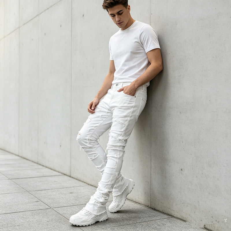 Herren Zerrissene Skinny Jeans Shop Nory
