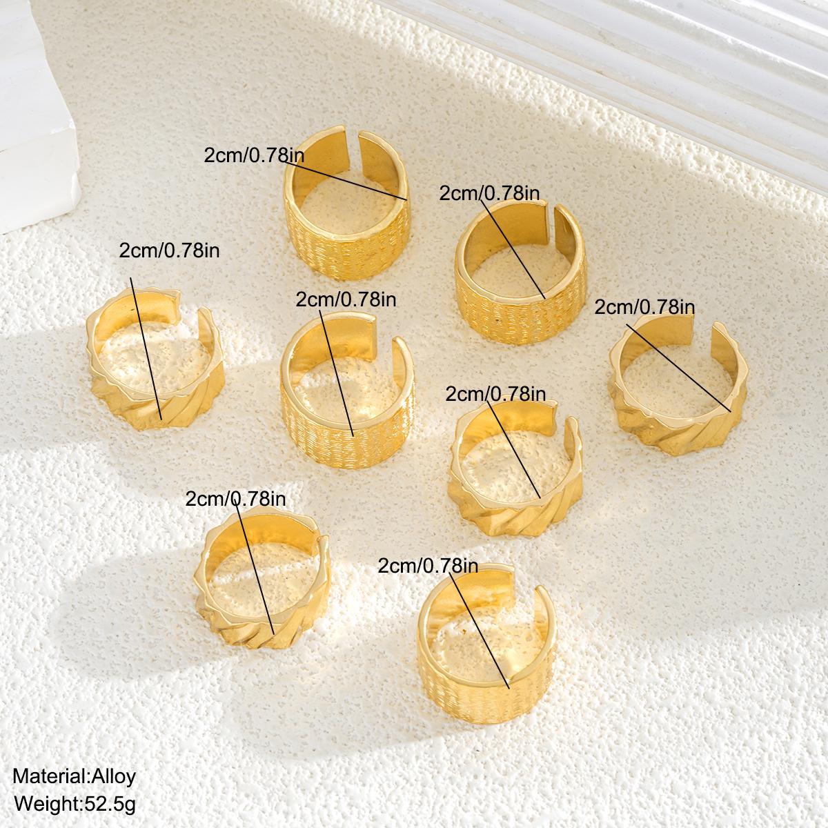 Damen Ring-Set mit strukturiertem Design und glänzenden Oberflächen Shop Nory