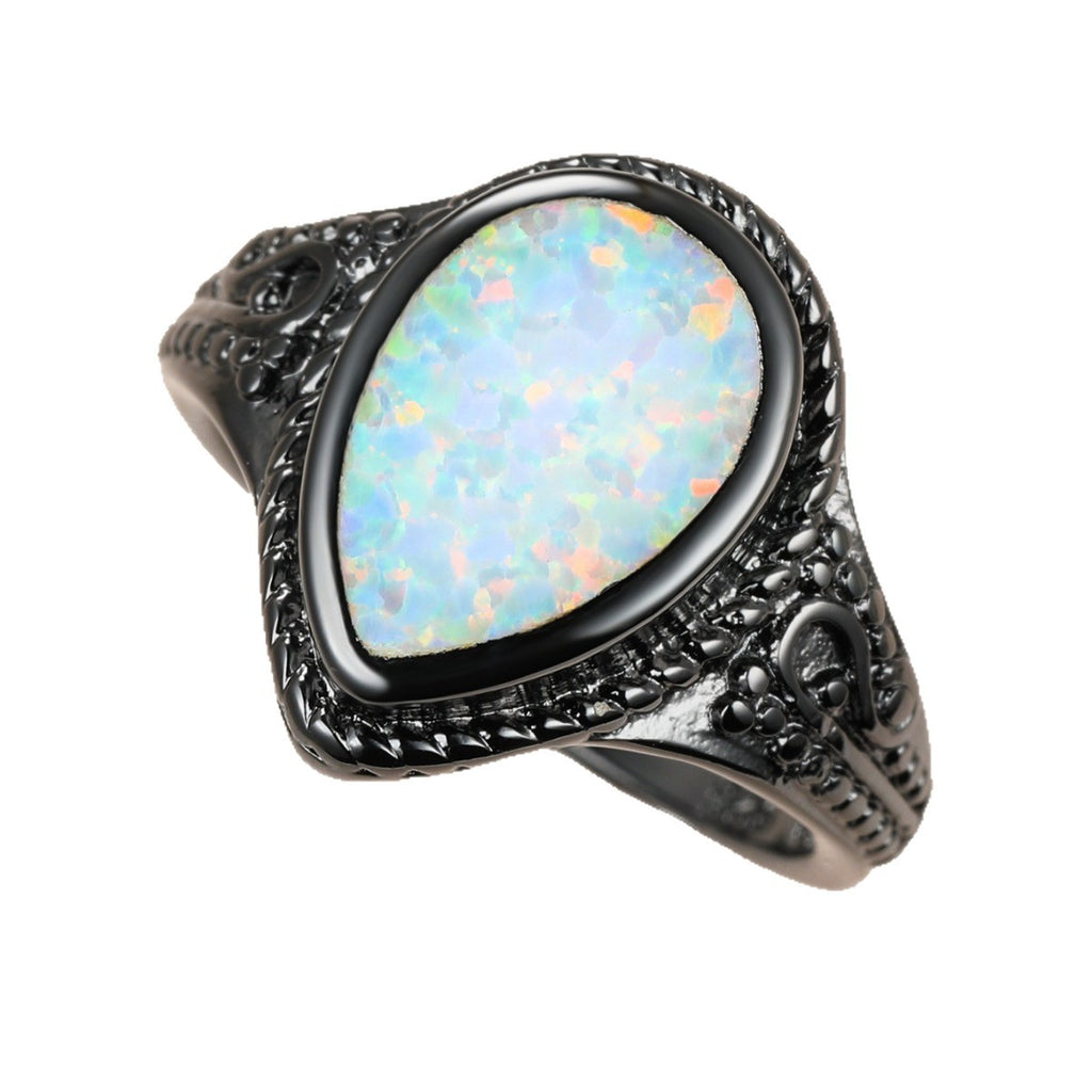 Damen Ring mit kunstvollem Opal-Inlay und filigranem Details Shop Nory