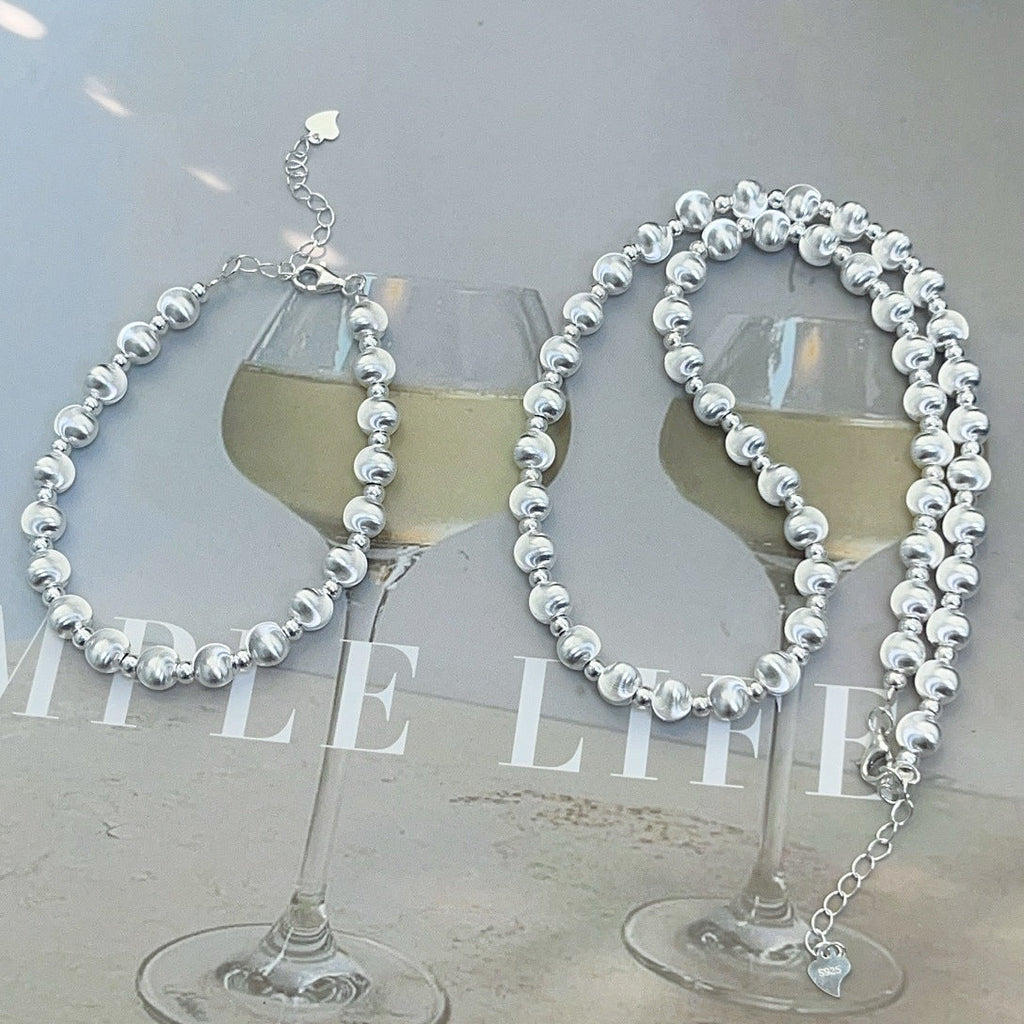 925 Sterling Silber Opal Kugelkette Beschichtung Geometrische Halskette | Shop Nory