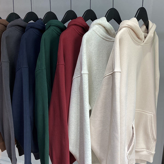 Unisex Schlichter Oversize-Kapuzenpullover mit Soft-Fleece-Innenseite und tiefer Raglannaht Shop Nory