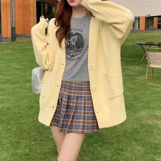 Damen Bequemer Oversized Cardigan Shop Nory