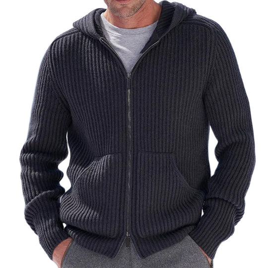 Herren Strickjacke mit Kapuze