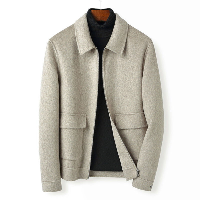 Herren Wollmix-Übergangsjacke mit Stehkragen, Reißverschluss und Pattentaschen Shop Nory