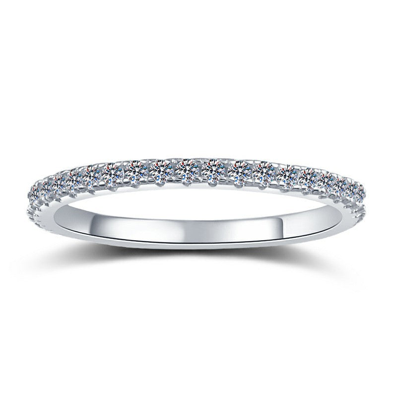 Damen Zarter Bandring mit funkelndem Zirkonia-Besatz Shop Nory