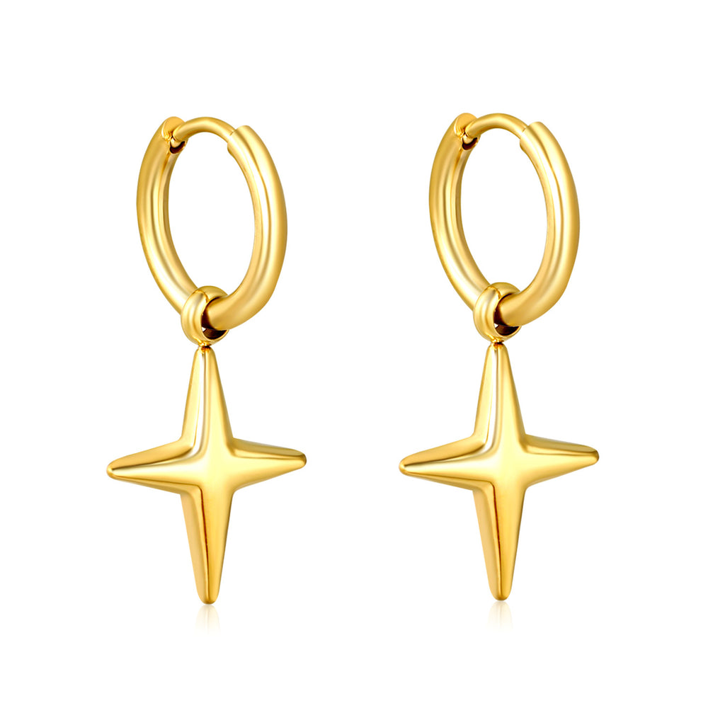 Damen Hängende Ohrringe mit sternförmigem Anhänger aus hochwertigem Edelstahl Shop Nory