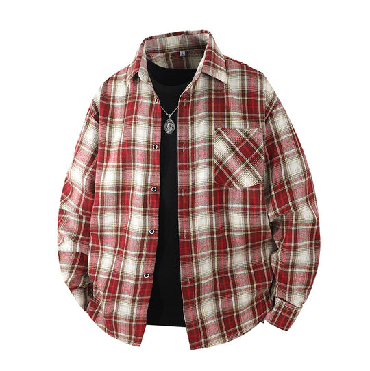 Herren Lässige Karierte Flanellhemden Shop Nory