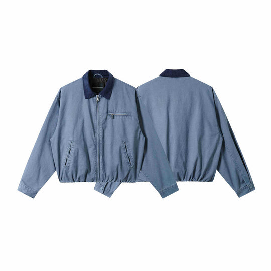 Herren Zeitloser Boxy-Fieldblouson aus Canvas mit Cord‑Umlegekragen Shop Nory