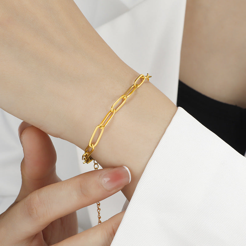 Damen Armband mit modernem Gliedermuster Shop Nory