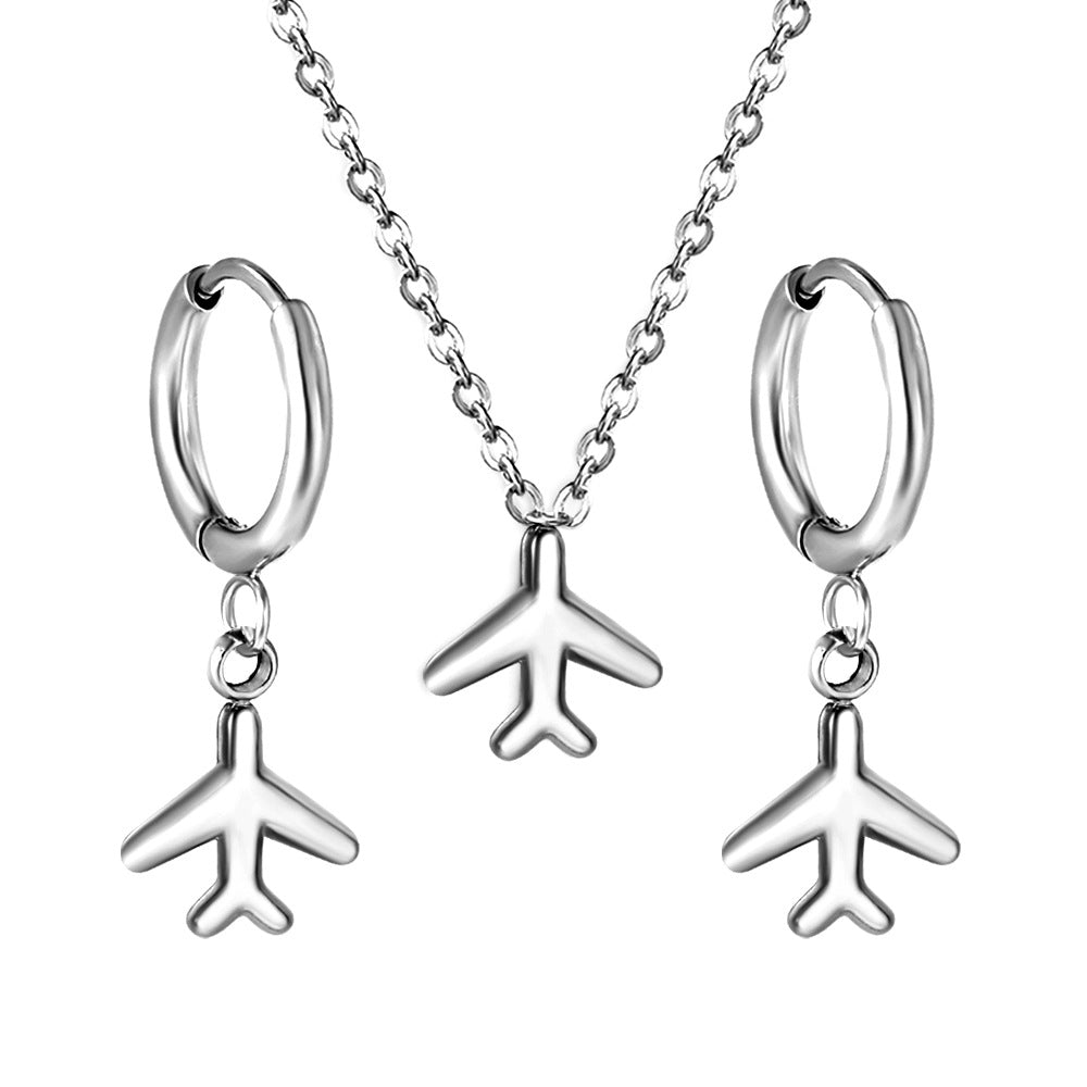Damen Schmuckset mit Flugzeug-Anhängern Shop Nory