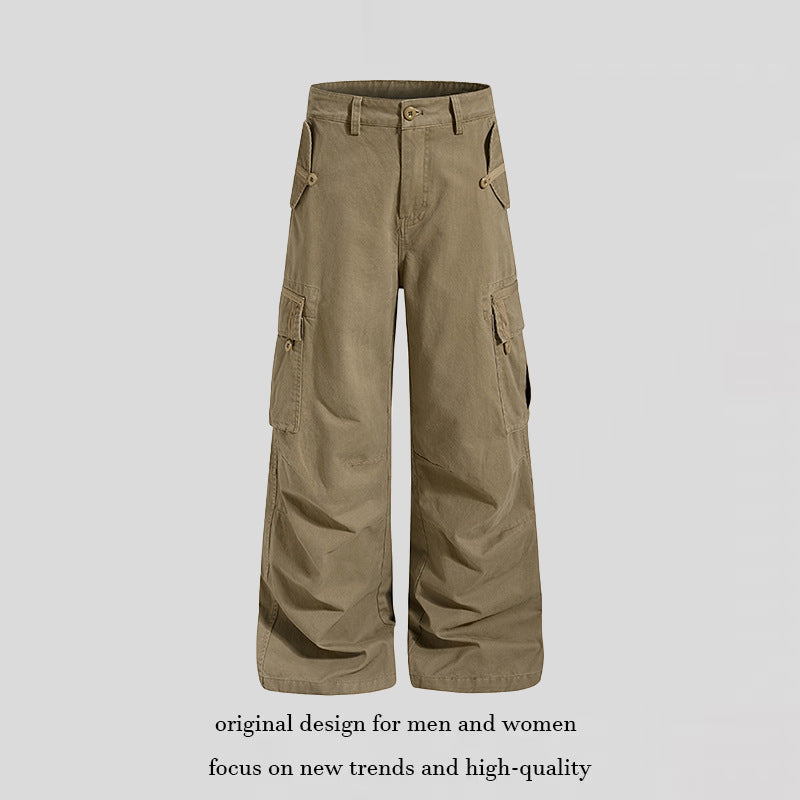 Damen Weite Cargo-Culottehose mit hoher Taille und Multi-Taschen Shop Nory