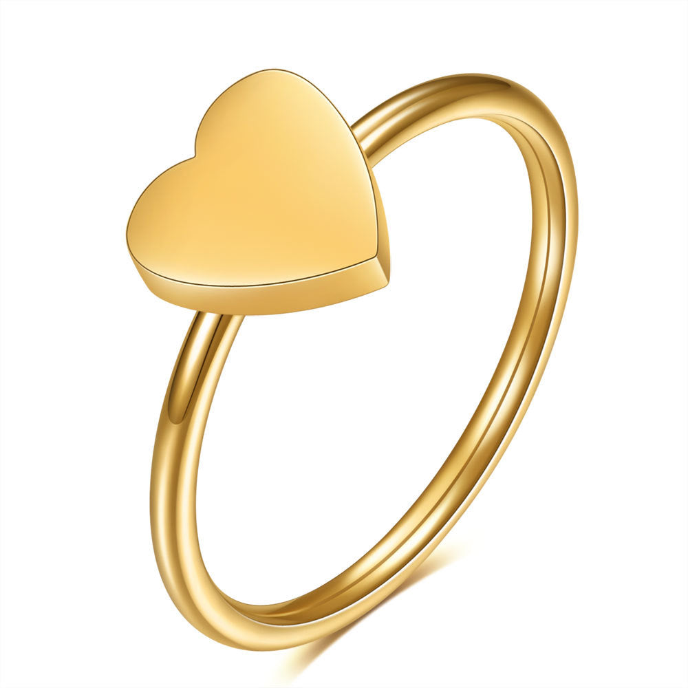 Damen Ring mit herzförmigem Design und modernem, minimalistischen Stil Shop Nory