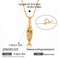 Damen elegante Halskette mit einzigartigem Fischanhänger Shop Nory