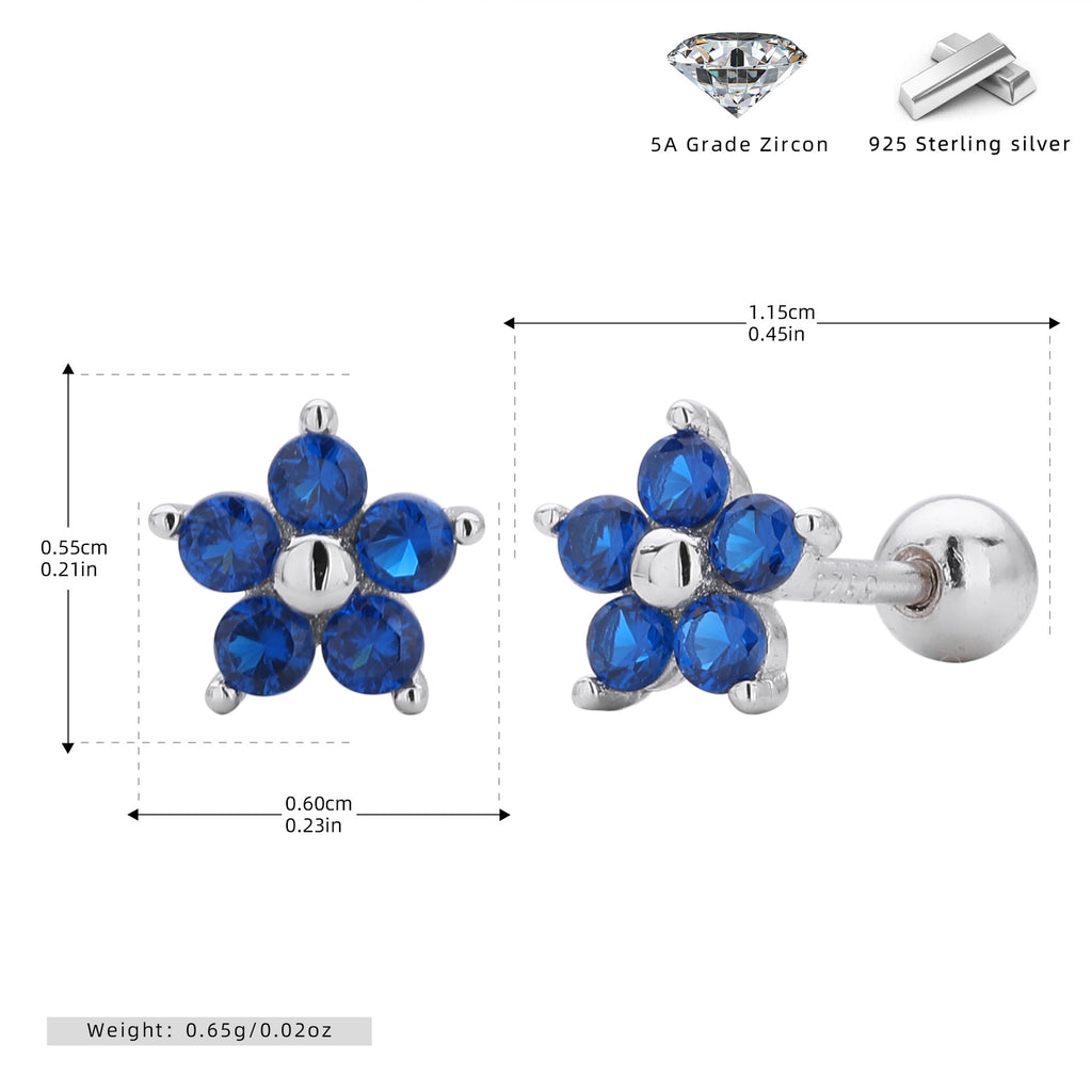 Damen Ohrstecker im floralen Design mit funkelnden Zirkonia Shop Nory